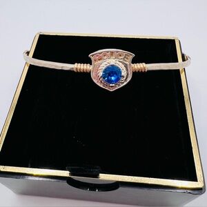 Earth Grace Artisan Jewelry Sterling Silver First Responder Police Bracelet